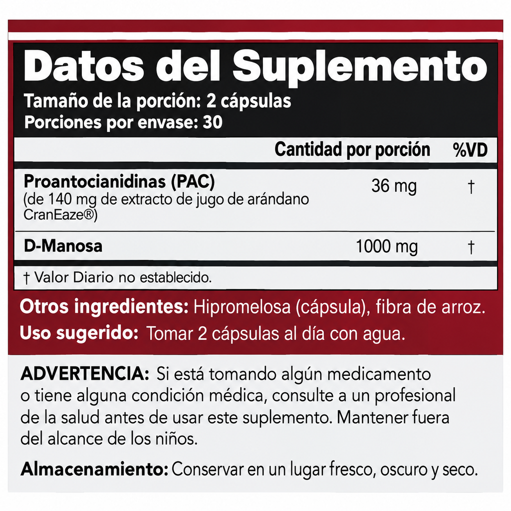 CistiPRO - Arándano Rojo 36 mg PAC · Salud Urinaria